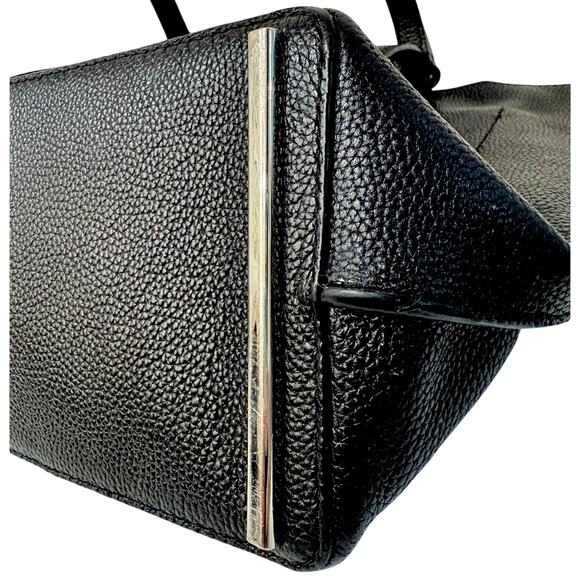MICHAEL KORS Black Leather Tote Bag - “Ana” - Perfect Lux Designer Everyday Bag! - Picture 8 of 11